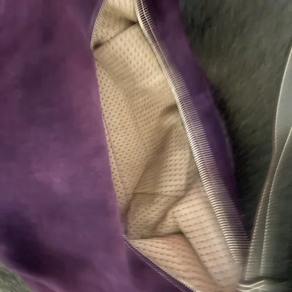 Kste Spade Vintage Suede Shoulder Bag in Deep Purple - Picture 3 of 5